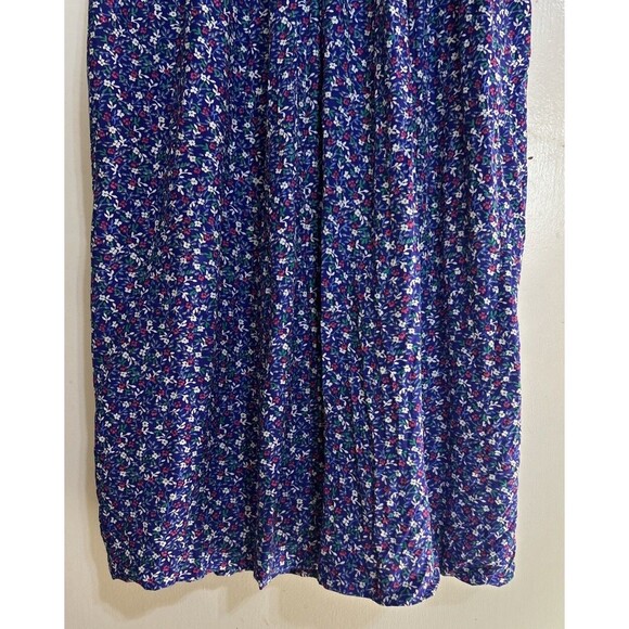 Karin Stevens Petites Womens Maxi Dress Size 12 Blue Floral Short Sleeve - Picture 9 of 9
